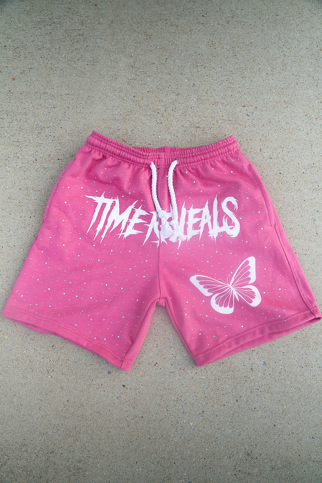 Pink Rhinestone Shorts